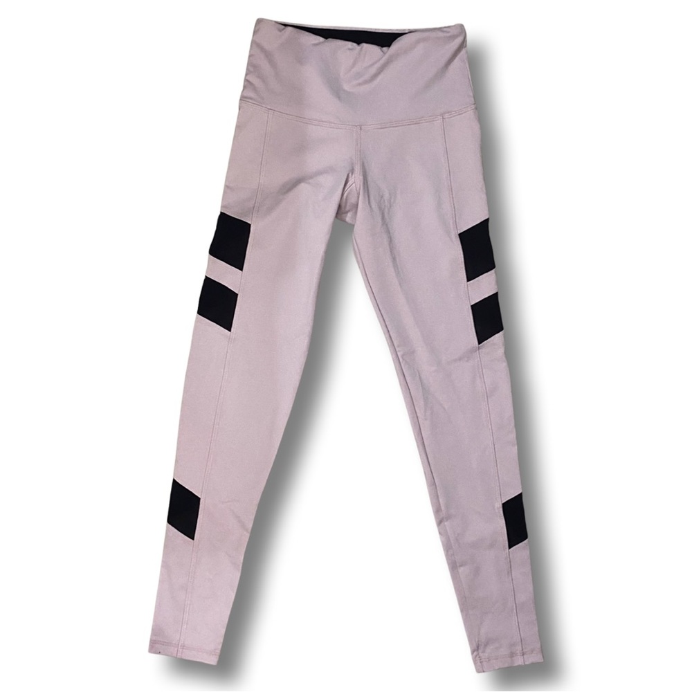 Strut This Pink and Black Mesh Leggings